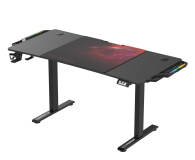 Ultradesk LEVEL V2 LED RGB (Czarno-Czerwone) (elektryczna regulacja) UDESK-LVALED-RD - 1191846 - zdjęcie 1